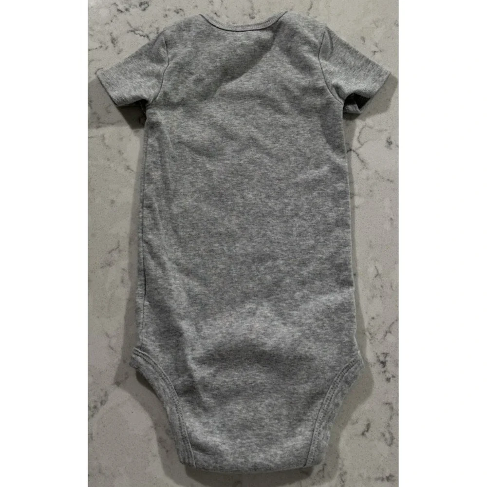 Carter's Baby Boy Bodysuit Gray Short Sleeve 18 Months Cotton Blend One Piece